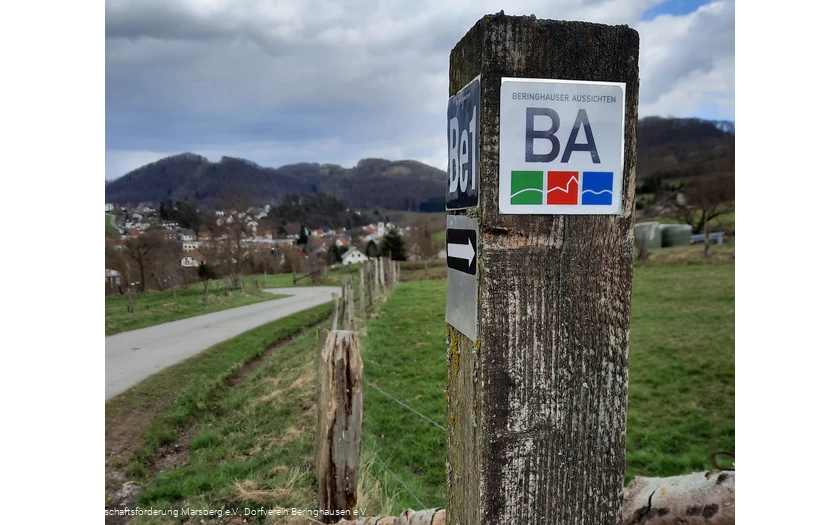 Wanderwegezeichen Beringhauser Aussichten