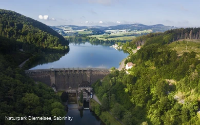 Diemelsee Staumauer von oben