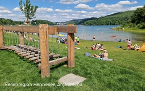 Barfusspfad Hennesee Wackelbrücke