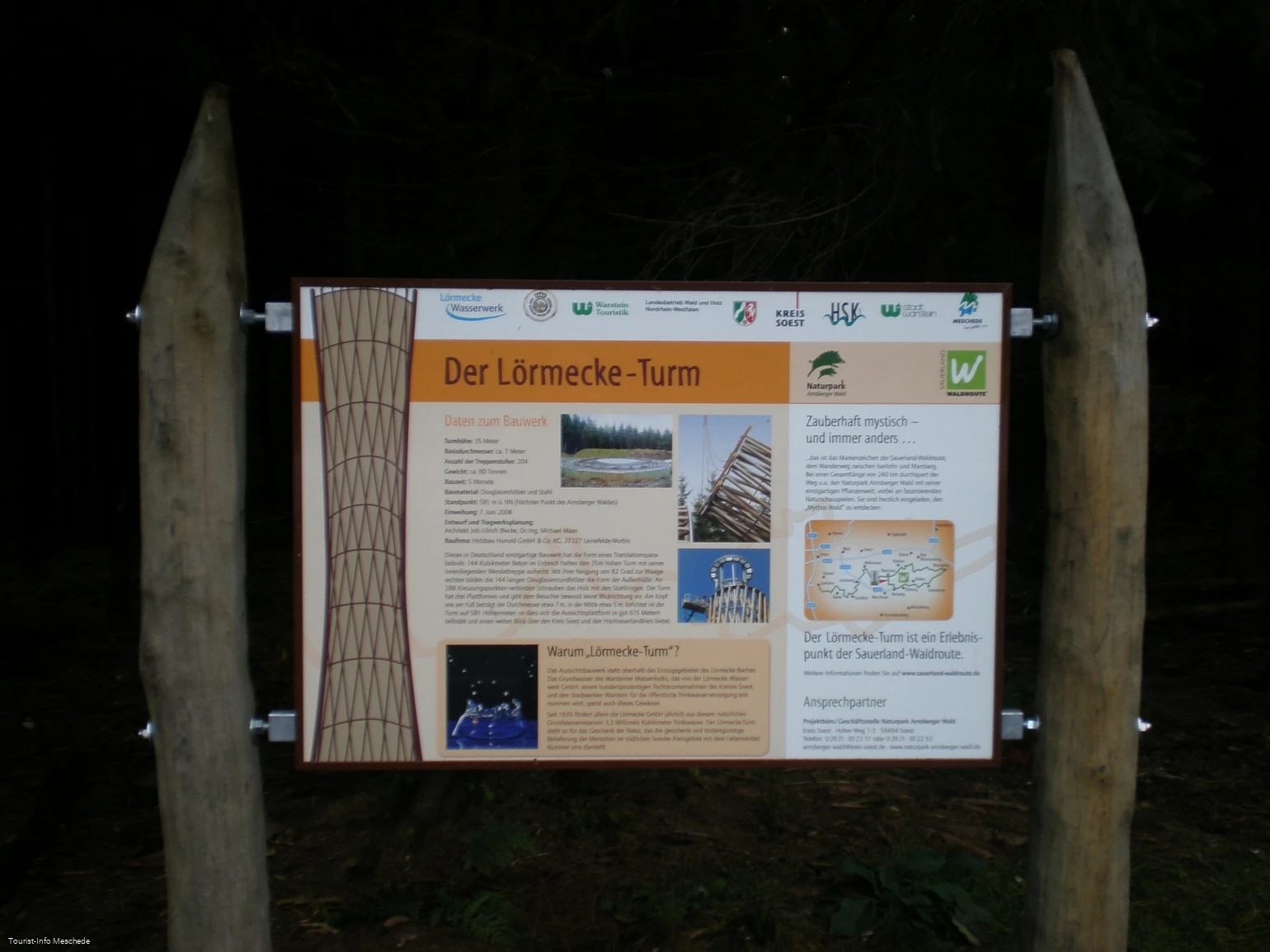 Infotafel Lörmecketurm Infotafel Lörmecketurm